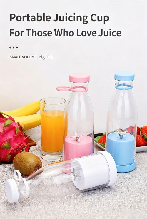 1 Pack Premium Portable USB Rechargeable Juicer Cup High Grade Mini Electric Smoothie Blender Optional Colors Purple Blue Pink White Ideal For Home Office And Outdoor Lifestyle Premium single rechargeable portable juicer. Compact powerful design for fresh homemade juice. You can select your preferred color from purple blue pink and white. Great daily essential and decent gift choice for modern lifestyle