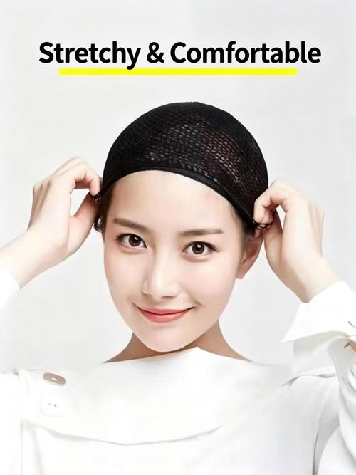 Wig Caps 10 Pack Black Nylon Mesh Wig Caps Stretch Elastic Wig Liner Caps For Women Daily Wig Wear