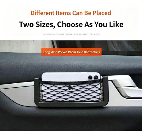 10 Pack Universal Car Mesh Storage Net Pockets Multi‑Purpose Car Interior Organizer For Door Seat Gap Dashboard Hold Phone Keys Cards Lighters Small Auto Accessories