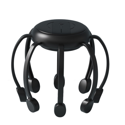 Electric Octopus Head Massager Wireless Portable Scalp Massager Multi‑Point Vibration Massage Device Relieve Head Stress Fatigue Improve Sleep For Home Office Travel Use