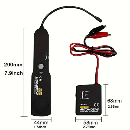 Automotive Short and Open Circuit Finder Tester EM415, Car Cable Wire Tracker Detector Tool, Comes With Storage Box And Oxford Carry Bag For Auto Repair Work              Professional car circuit fault detector, quickly locate short circuit and open circuit problems, portable design, equipped with storage box and oxford bag for easy storage and carrying for vehicle maintenance