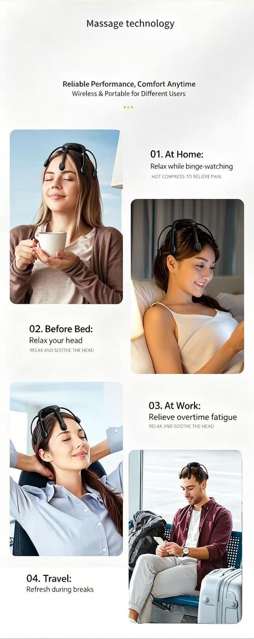 Electric Octopus Head Massager Wireless Portable Scalp Massager Multi‑Point Vibration Massage Device Relieve Head Stress Fatigue Improve Sleep For Home Office Travel Use