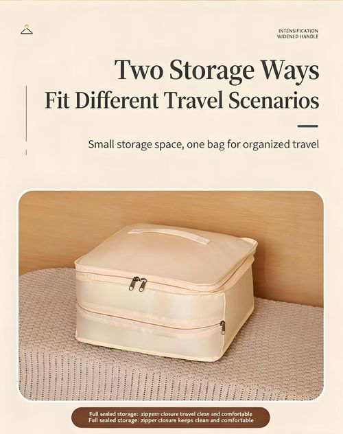 2‑In‑1 Hanging Travel Clothes Storage Bag Oxford Fabric 4‑Layer Visible Mesh Organizer Dual‑Use For Wardrobe Storage And Trip Luggage Packing