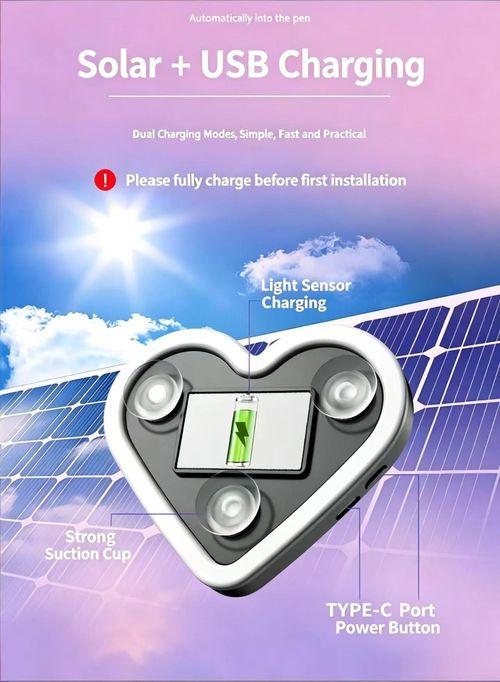 Pink Heart Shaped Solar Car Ambient Light 2 Pack, USB And Solar Dual Charging, Multiple Light Modes, Strong Suction Cup, No Drill Decor Lamp For Car Window