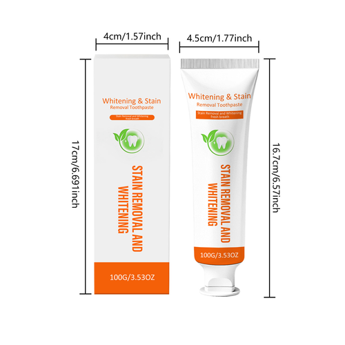 2 Pack Premium Stain Removal Whitening Toothpaste Deep Clean Teeth Remove Coffee And Food Stains Fresh Breath Oral Care For Daily UseHigh effective whitening toothpaste for daily oral care. Helps remove stubborn stains caused by coffee food and drinks. Freshens bad breath keeps teeth clean and bright. Gentle formula suitable for everyday family use.
