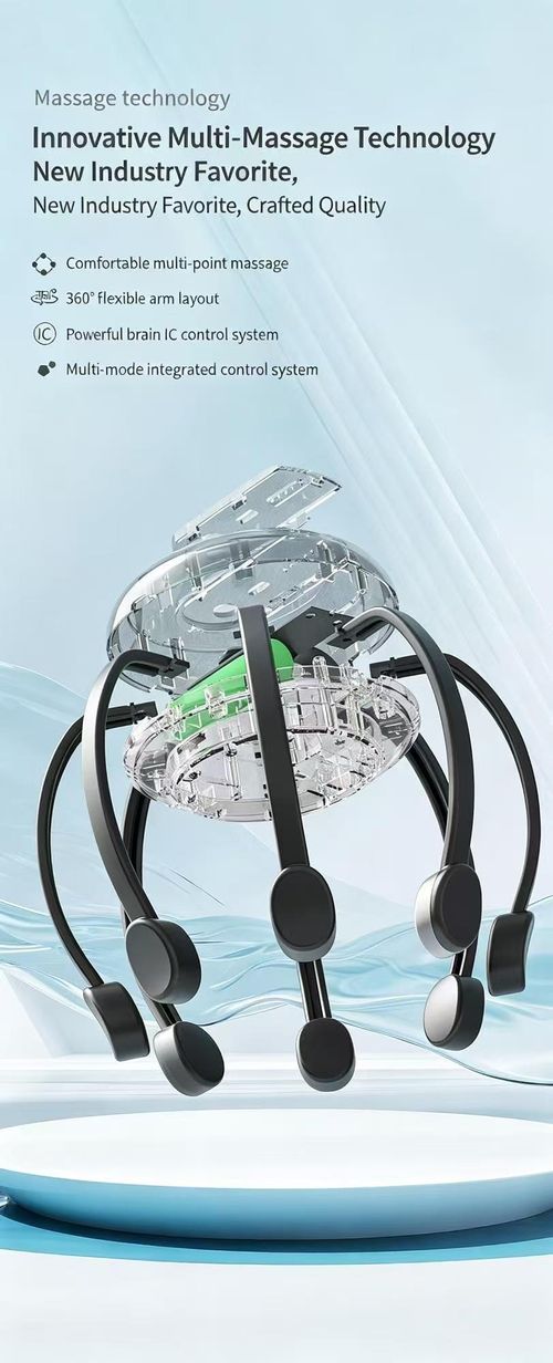 Electric Octopus Head Massager Wireless Portable Scalp Massager Multi‑Point Vibration Massage Device Relieve Head Stress Fatigue Improve Sleep For Home Office Travel Use