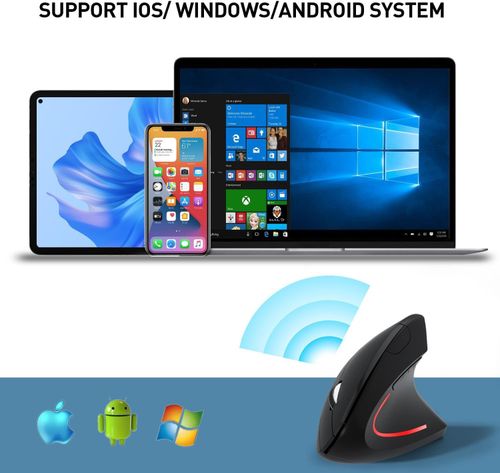 🛡️🔥Wireless USB Rechargeable Ergonomic Vertical Optical Mouse🖱️✨