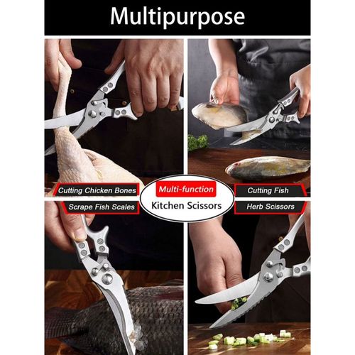 ✂️ Multi-Functional Heavy-Duty Kitchen Scissors – Snip, Cut, Crush – One Tool Rules Them All! 🦴🔪