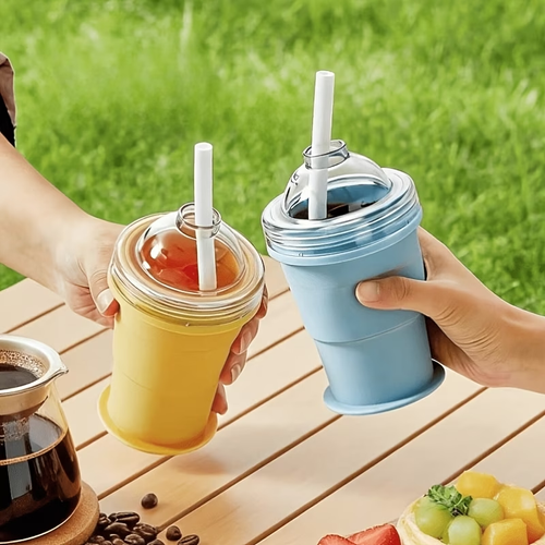 collapsible silicone water cups, including ice cube cups, ice ball cups, travel portable mouthwash cups with lids, heat-resistant tea cups and beverage cups. They are suitable for camping, outdoor activities, hiking, cycling, parties, etc. and can be used all year round.