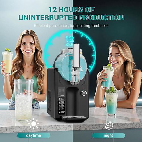Slushie Machine, 2L Slushy Maker with Adjustable Temperature, Frozen Drink Maker with 5 Preset Programs & LED Display, Auto-Clean, for Ice Cream, Frappes, Milk Shake, No Ice Needed black