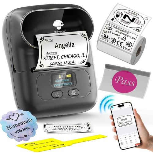 Phomemo M220 Commercial Label Printer - Mini Handheld Thermal Printer for Clothing Price Labeling Machine