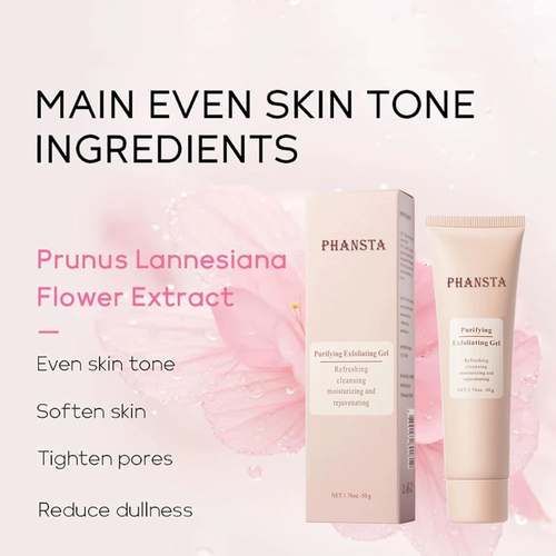 *2pcs Cherry Blossom Exfoliating Gel, Suitable for Adults of All Genders, Low Sensitivity Facial Cleanser, Contains Glycerin, Suitable for All Skin Types, Oil-Free And Non-Comedogenic | Gentle Cleansing | Suitable for Both Men And Women