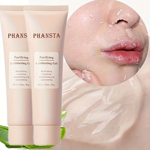 *2pcs Cherry Blossom Exfoliating Gel, Suitable for Adults of All Genders, Low Sensitivity Facial Cleanser, Contains Glycerin, Suitable for All Skin Types, Oil-Free And Non-Comedogenic | Gentle Cleansing | Suitable for Both Men And Women
