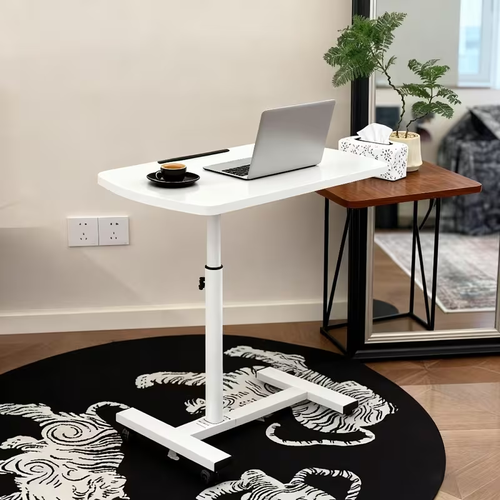 (buy one and get one free)Adjustable Overbed Table with Wheels