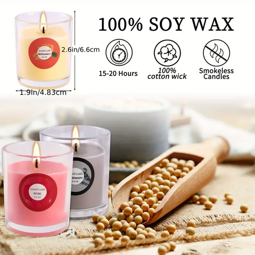 20pcs Colorful Glass Candles, Drip-Free, Scented, Even Burn - Handmade Soy Wax for Home, Church, Romantic Nights, Weddings, Parties, Seasonal Celebrations, Emergency Use & Decor - Ideal for Christmas, Halloween, Easter, Thanksgiving, Valentine's Day, Mother's Day, Teacher's Day, Memorial Day, Hanukkah, Independence Day