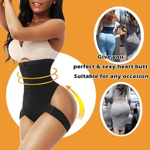 2-in-1 Tummy Control Butt Lifter Booty Shapewear Cuff Tummy Trainer High Waist Body Shaper Plus Size S to 6XL