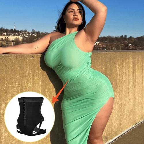 2-in-1 Tummy Control Butt Lifter Booty Shapewear Cuff Tummy Trainer High Waist Body Shaper Plus Size S to 6XL