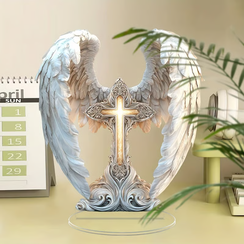 💗LAST DAY SALE 49% OFF-🪽Gorgeous Angel Wings Cross Decoration✝️