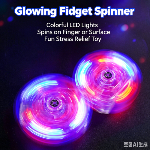 Glowing Transparent Gyro Finger Lighter Folding Spinning