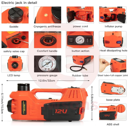 Electric Jack Kit (Jack, Air Pump, Impact Wrench)