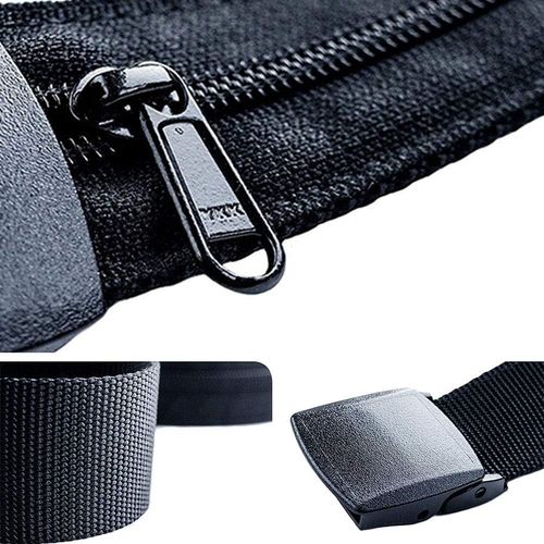 Kisbeibi Portable Travel Security, Money Strap, Hidden Money Bag - Avoid Theft Nylon Strap, Black