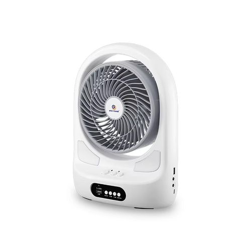 Portable BT Solar Fan for Camping Travel and Emergency Use with USB Charging Lithium Battery Rechargeable Fan