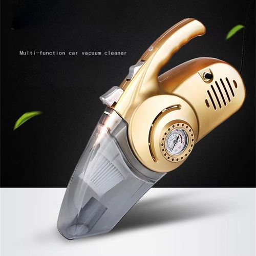 4-in-1 Multi-Function Car Vacuum Cleaner Wet Dry Duster Tire Pressure Gauge Air Pump Inflator Lighting-Comprehensive Auto Care