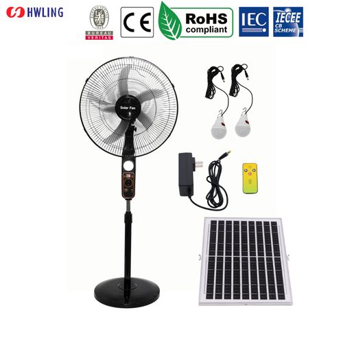 Brushless Motor HS-298F DC Solar Standing Fan With 22W Solar Panel Good Quality