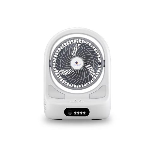 Portable BT Solar Fan for Camping Travel and Emergency Use with USB Charging Lithium Battery Rechargeable Fan