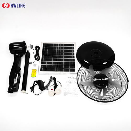 Brushless Motor HS-298F DC Solar Standing Fan With 22W Solar Panel Good Quality