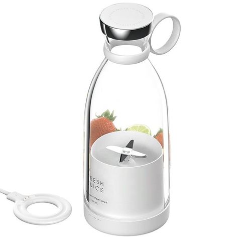 350ML Portable USB Rechargeable Electric Fruit Juicer Mini Bottle Juicing Blender for Sports for On-the-go Use