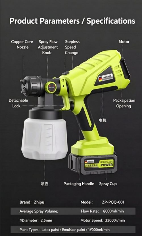 Electric paint spray gun