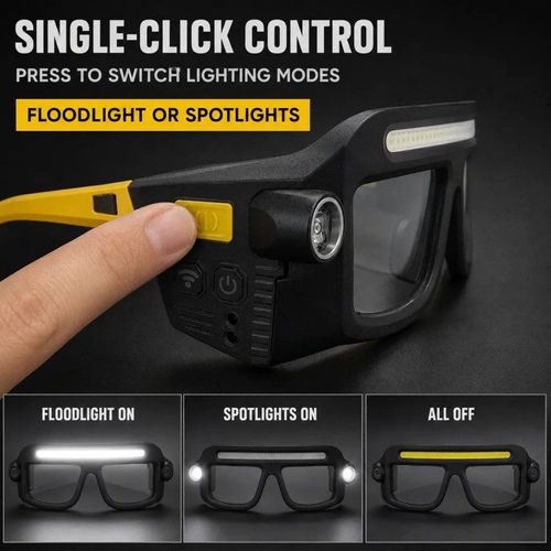 Dual-light safety goggles