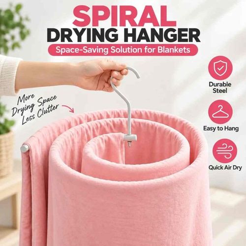 Spiral clothes drying rack