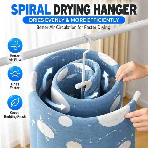 Spiral clothes drying rack