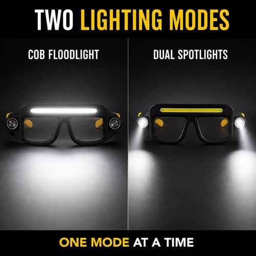 Dual-light safety goggles