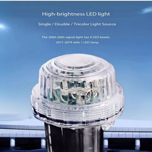 Solar-powered net marker lights