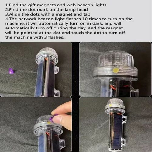 Solar-powered net marker lights