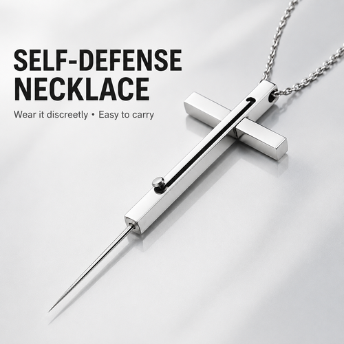🔥Hot Seller🔥 COD！ Women's Self-Defense Necklace Accessories: Portable Self-Defense Tools, Camping Gear, and Hidden Weapons—Invisible Necklace