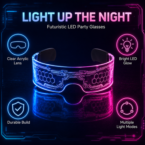 🔥Hot Seller🔥 COD！LED Color-Changing High-Tech Glasses for Music Festival Parties