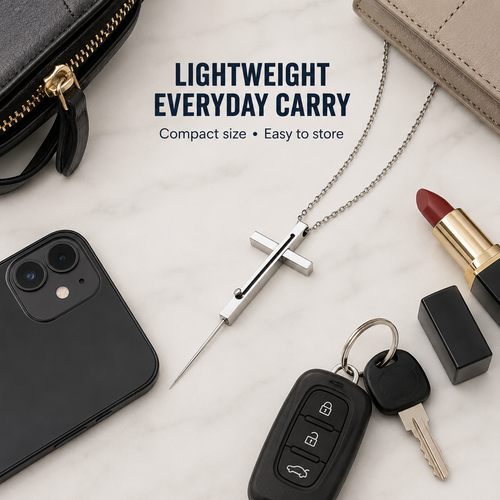 🔥HOT SALE🔥 COD！Women's Self-Defense Necklace Accessories: Portable Self-Defense Tools, Camping Gear, and Hidden Weapons—Invisible Necklace