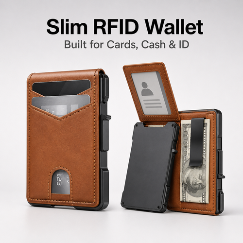 🔥HOT SALE🔥 COD！Pop-Up Carbon Fiber Foldable Wallet with RFID Blocking
