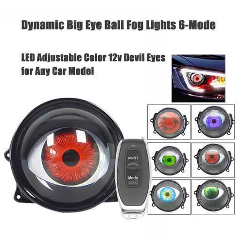 🔥Hot Seller🔥 COD！LED Devil is Eye Headlights Front mounted Original Car Non destructive Installation Dynamic Color Change Kenya Nairobi Headlights Upgraded and Modified Talking Headlights