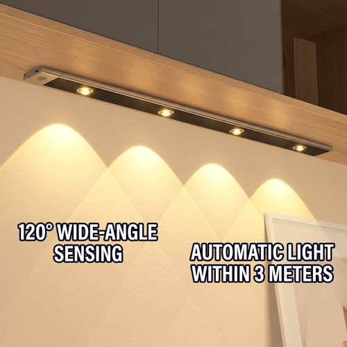 🔥Hot Seller🔥 COD！Smart LED Motion Sensor Light — Wireless Charging — Ripple Ambient Lighting — Lighting for Wine Cabinets, Wardrobes, and Cabinets