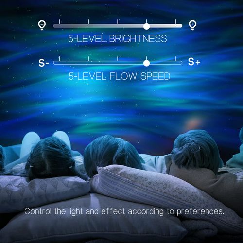 🔥HOT SALE🔥 COD！Northern Galaxy Light Aurora Projector with 33 Light Effects, Night Lights LED Star Projector for Bedroom Nebula Lamp, Remote Control, White Noises, Bluetooth Speaker for Parties Black