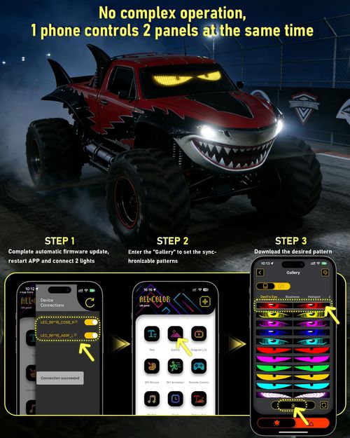 🔥HOT SALE🔥 COD！Car Rear Window Emoji LED Screen - Customizable Ad Billboard, Flexible Remote-Controlled Funny Display, Supports Custom Animations, Suitable for Taxis, Flexible Glass Adhesive, No Obstructed View, APP Remote Control