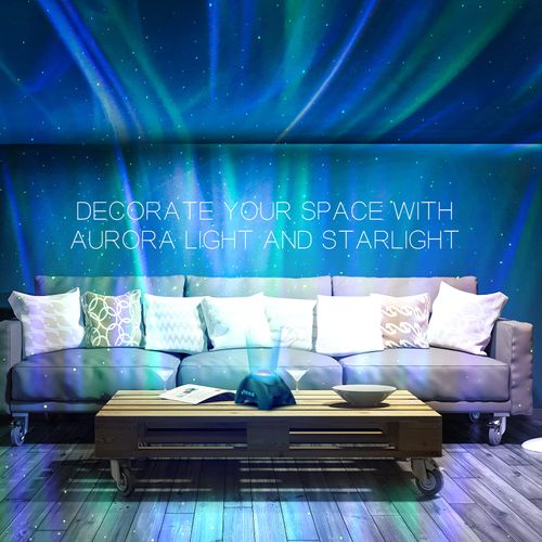 🔥HOT SALE🔥 COD！Northern Galaxy Light Aurora Projector with 33 Light Effects, Night Lights LED Star Projector for Bedroom Nebula Lamp, Remote Control, White Noises, Bluetooth Speaker for Parties Black