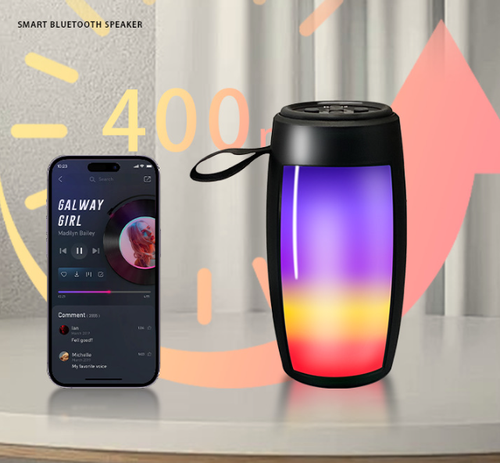 Portable Bluetooth Speaker RGB Light TF Card Slot Wireless Audio Battery Powered for Desktop