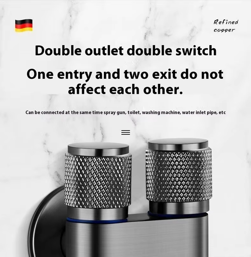 New All-Copper Bidet Sprayer Set, Dual Control 2-Way Outlet（Cash on delivery is supported）