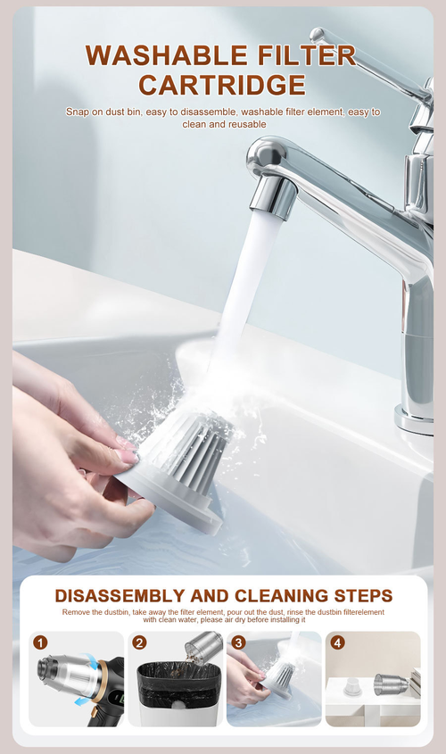 Wireless Handheld Vacuum Cleaner with Digital Display for Car and Home（Cash on delivery is supported）